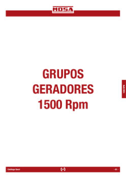 GRUPOS GERADORES 1500 RPM