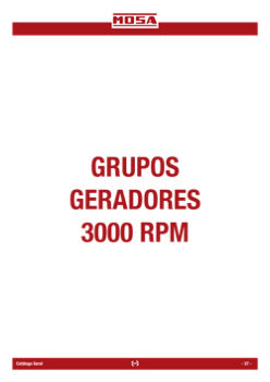 GRUPOS GERADORES 3000 RPM