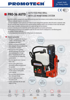 PRO-36 AUTO - AUTO FEED MAG DRILL WITH MONITORING SYSTEM