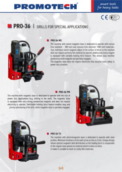 PRO-36 DRILLS FOR SPECIAL APPLICATIONS