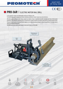 PRO-36R ELECTRIC MOTOR RAIL DRILL
